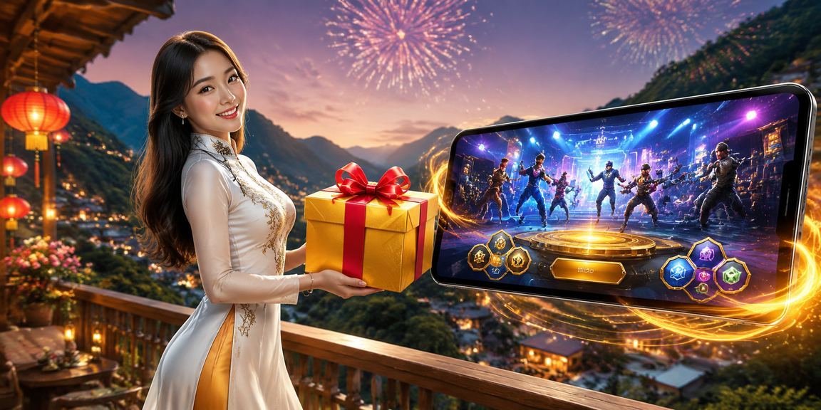 Người chơi cá cược esports tại Sapa trong trang phục áo dài truyền thống