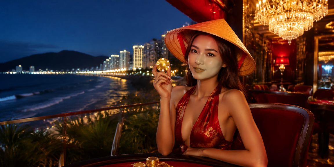 Người chơi tại Vũng Tàu nhận hoàn tiền cược thua với nón lá bên bờ biển